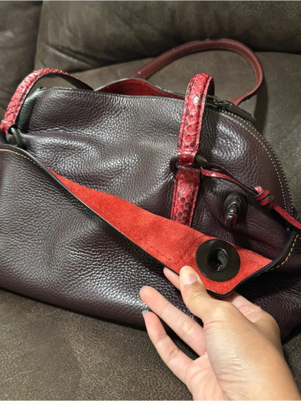 Vintage Coach 1941 outlaw satchel with snakeskin limited edition